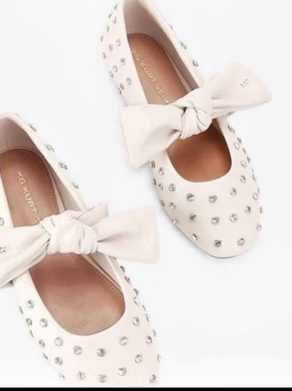 Kurt Geiger Studded Bow Flats